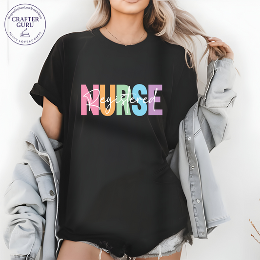 Registered Nurse T-Shirt – Soft Colors Minimalist Design (unisex Adult Tees)