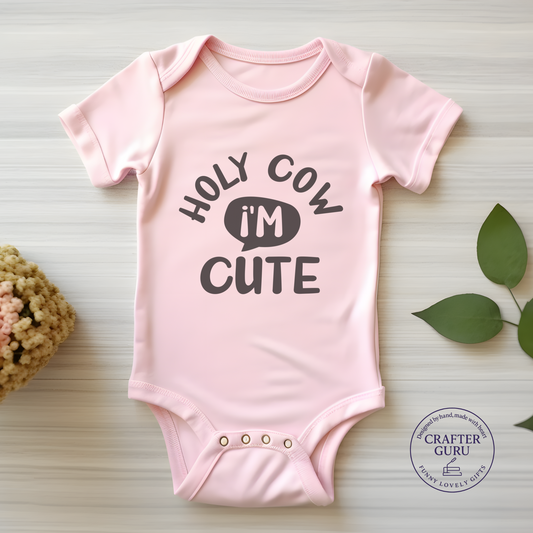 🐮 Holy Cow, I’m Cute (Baby Bodysuit)