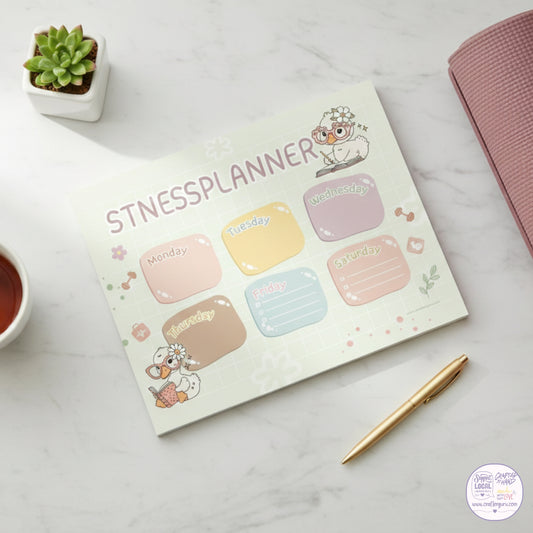 Kawaii Duck Weekly Study Planner