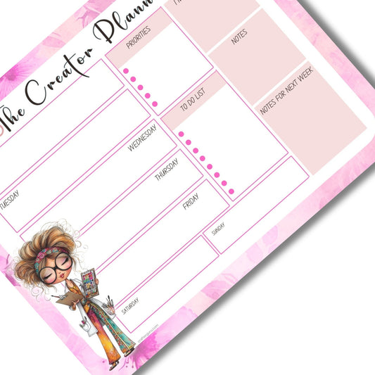 The Creator Weekly Planner Pad – 50 Sheets