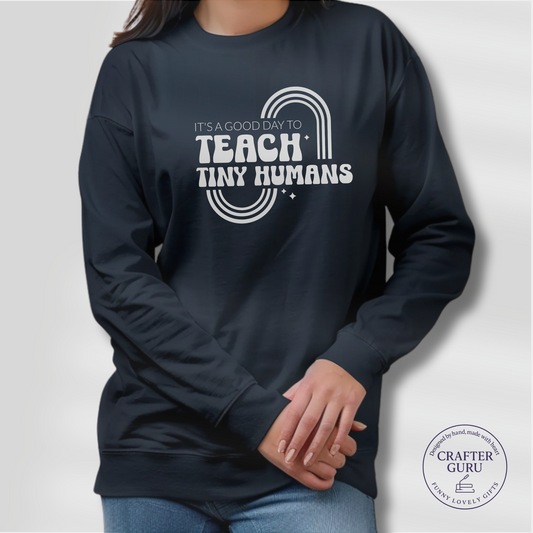 Teach Tiny Humans – Retro Rainbow Teache (Adult Long Sleeve)