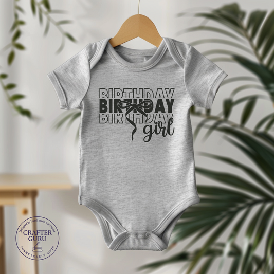 Birthday Girl Tee – Bow Edition (Baby Bodysuit)