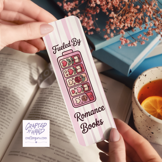 Fueled by Romance Books Bookmark – Romance Reader Gift | BMK-004