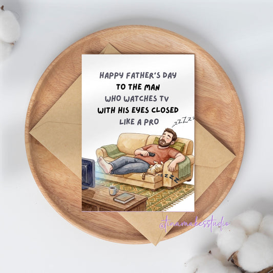Father's Day Greeting Card – Funny TV Dad