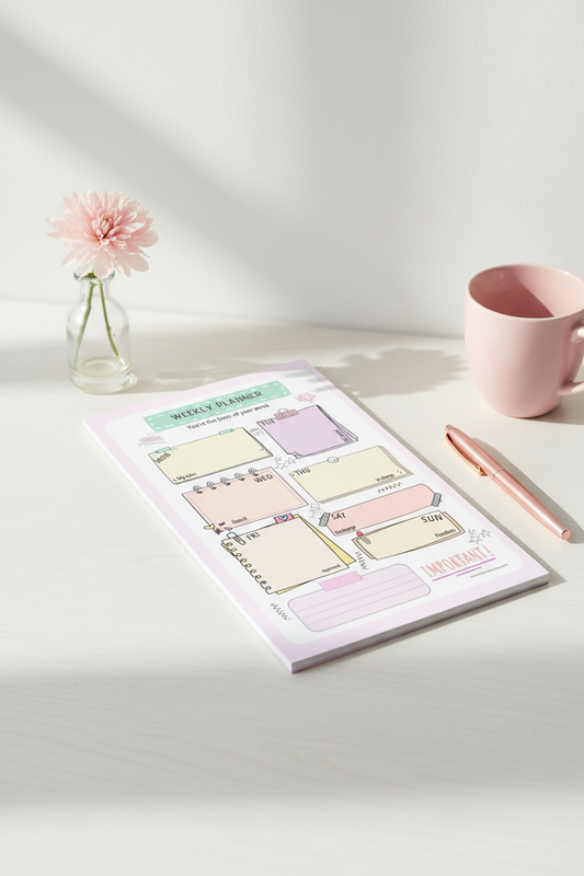 Weekly Planner Notepad Mockup