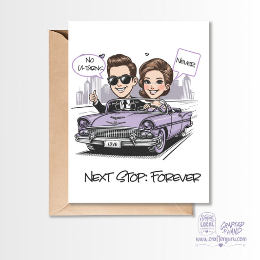 Next Stop: Forever – Romantic Celebration Card GC-043