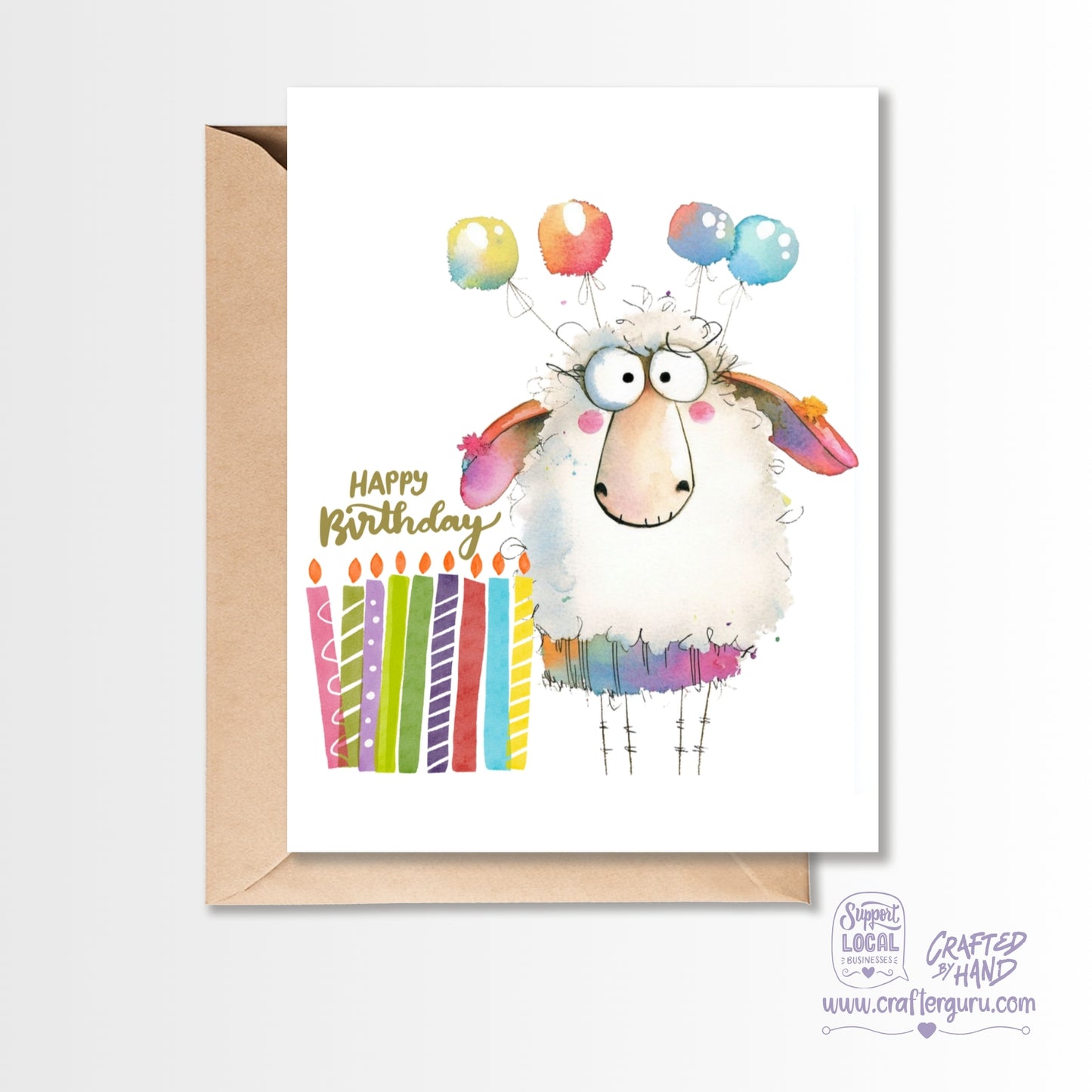 Sheep & Birthday Candles Card GC-037