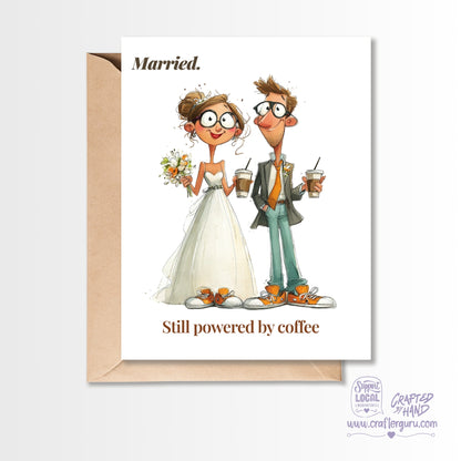 Married Powered by Coffee Card GC-039