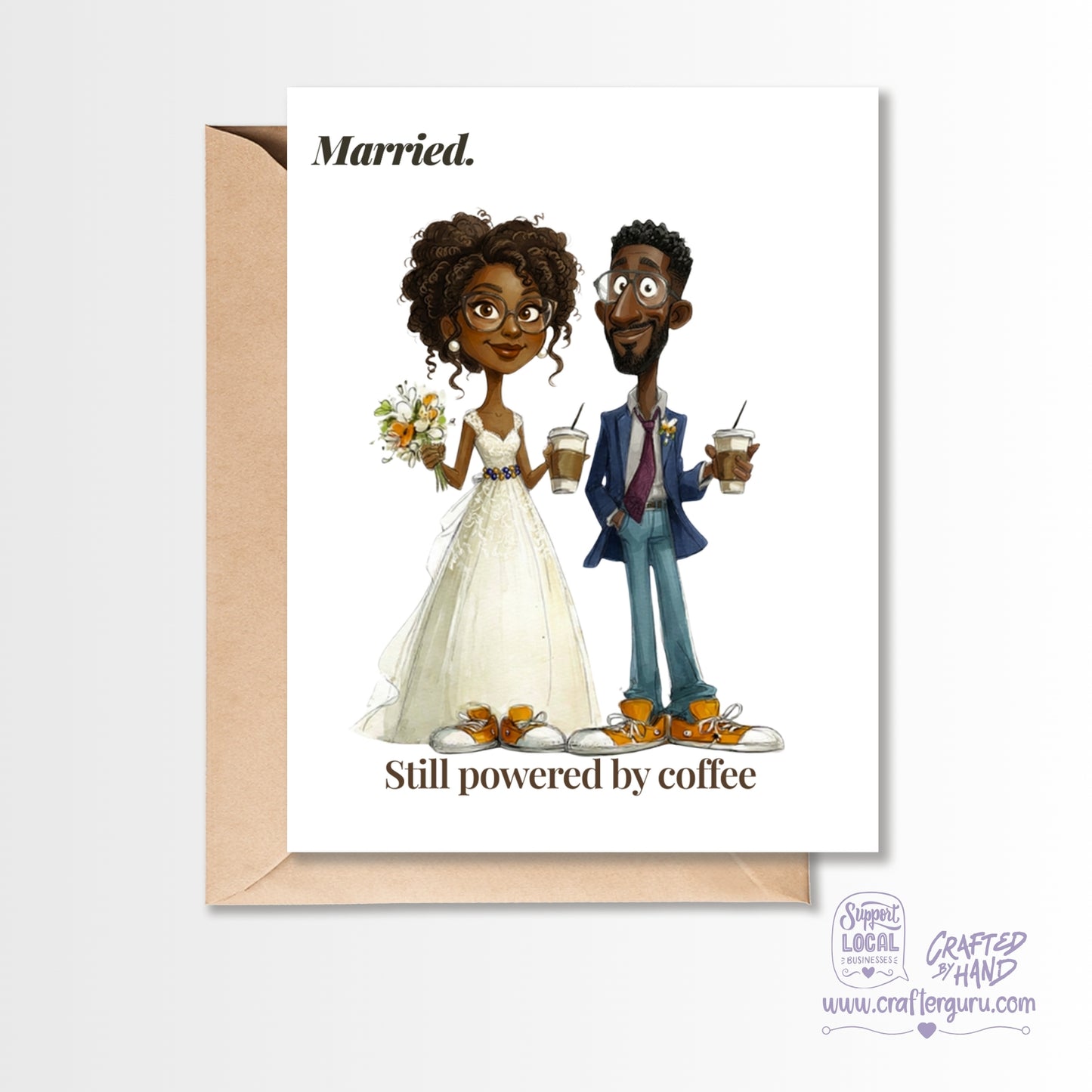 Married Powered by Coffee Card GC-039