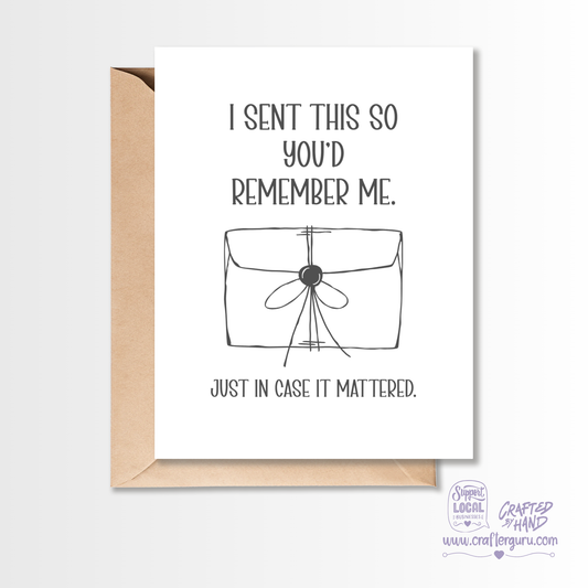 I Sent This So You’d Remember Me – Minimal Valentine’s Day Card VGC-004