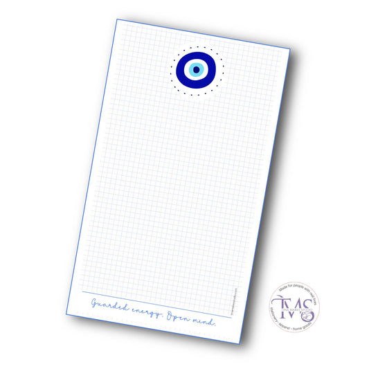 Evil Eye Notepad – Guarded Energy. Open Mind.