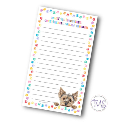 Pawsitive Intentions Notepad – Yorkshire Terrier