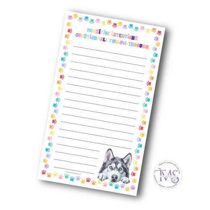 Pawsitive Intentions Notepad – Siberian Husky