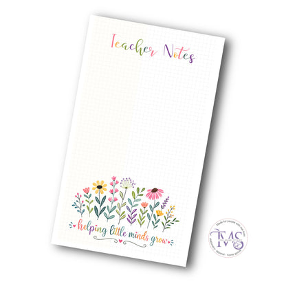 Teacher Notes Notepad – Helping Little Minds Grow