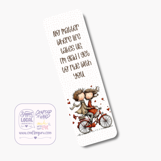 Ride With You Bookmark – Romantic Love Book Gift | BMK-005