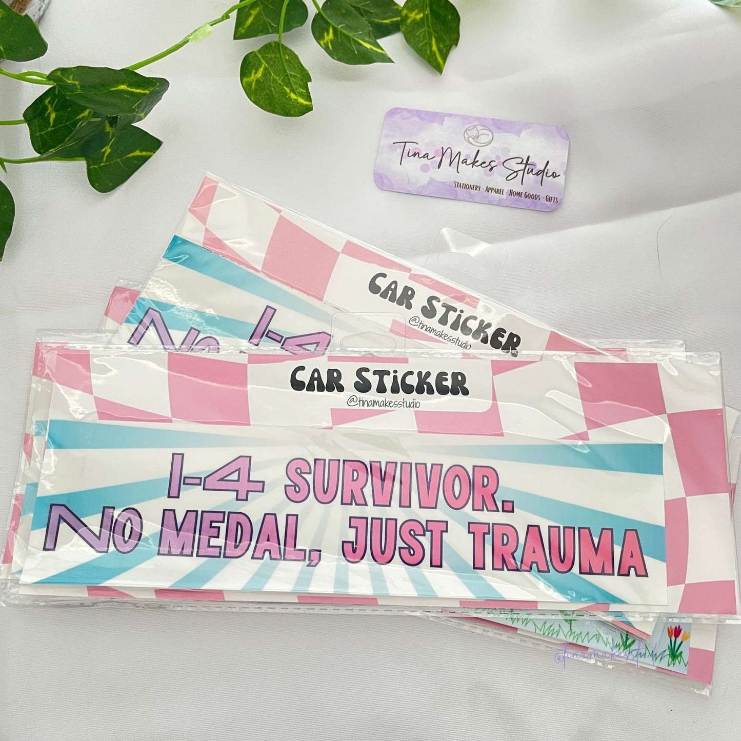 I-4 Survivor. No Medal, Just Trauma – Car Bumper Sticker