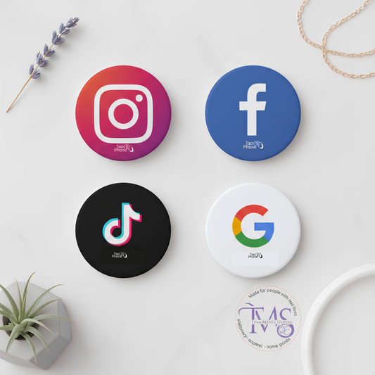 Social NFC Button Pin – Tap to Follow