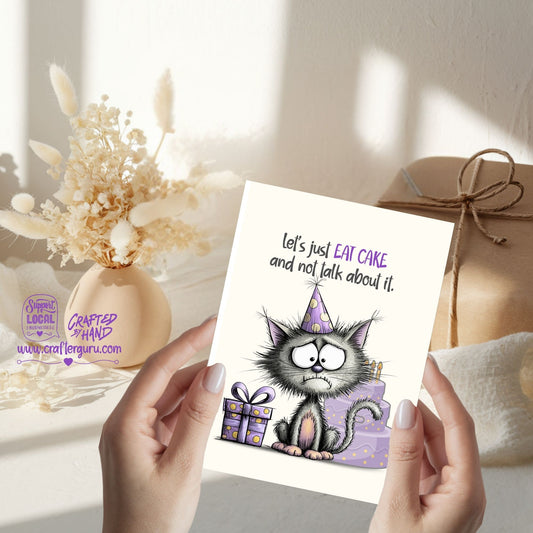 Sarcastic Birthday Cat Greeting Card GC-030