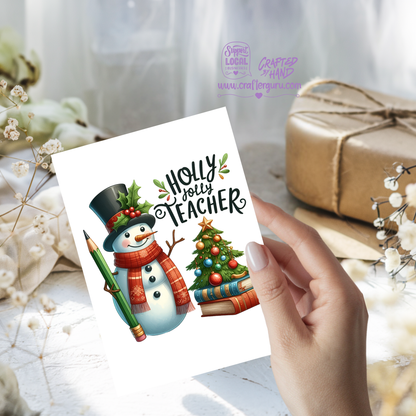lly Jolly Teacher – Christmas Teacher Appreciation Card – CRD-CH-027