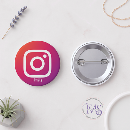 Social NFC Button Pin – Tap to Follow