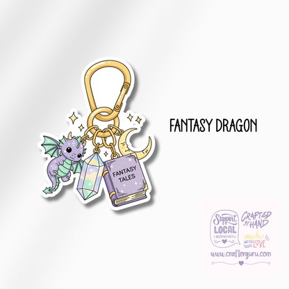 Bookish Genre Charms Sticker - Fantasy, Sci-Fi & Psychology Reader Gifts - Waterproof Kindle Decal- STK-005