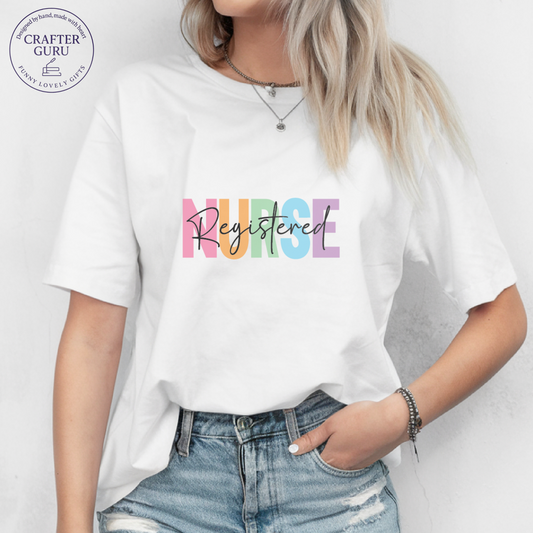 Registered Nurse T-Shirt – Soft Colors Minimalist Design (unisex Adult Tees)