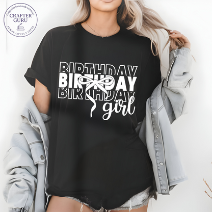 Birthday Girl Tee – Bow Edition(unisex Adult Tees)