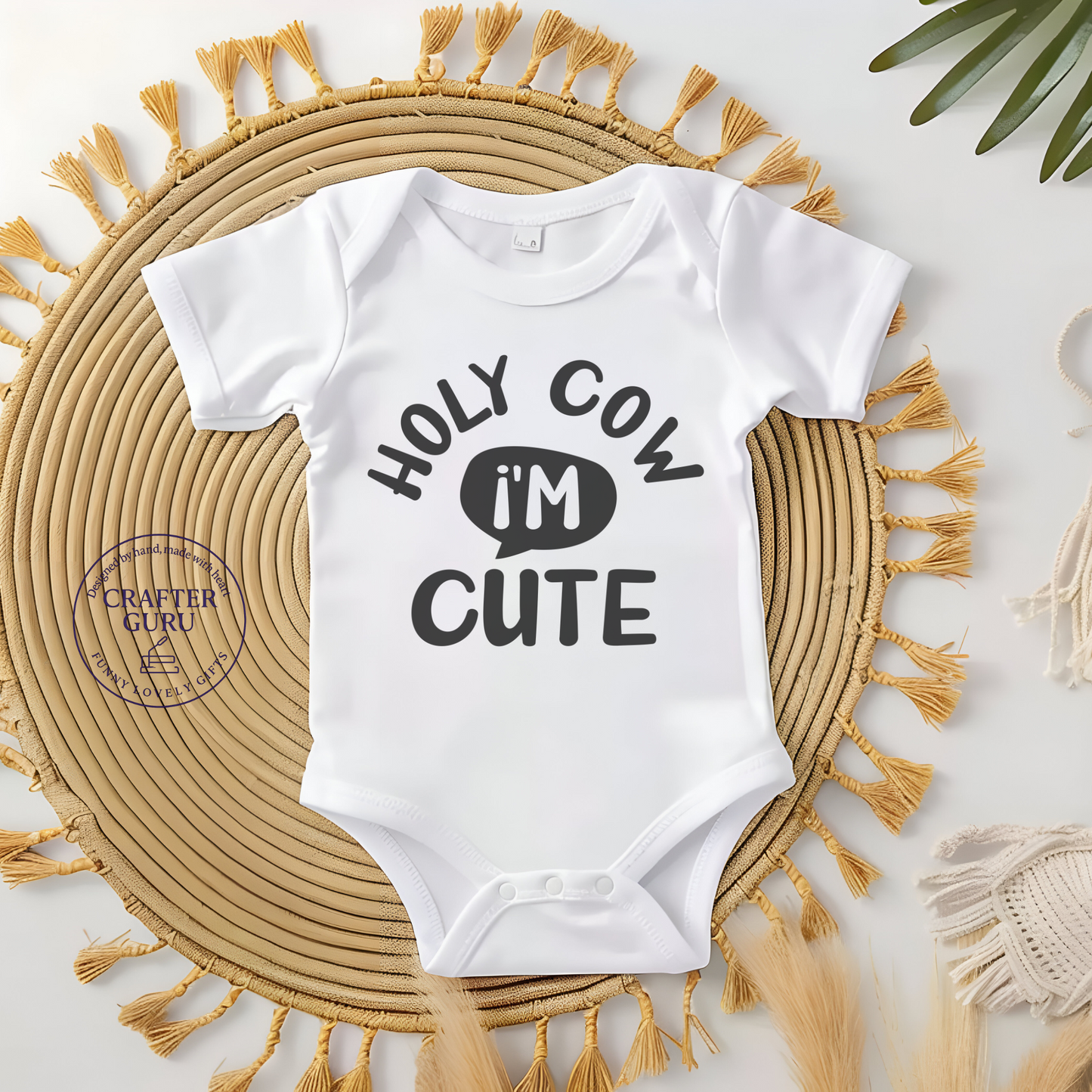 🐮 Holy Cow, I’m Cute  (Baby Bodysuit)