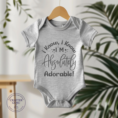 ✨ Absolutely Adorable – Confident & Cute (Baby Bodysuit)