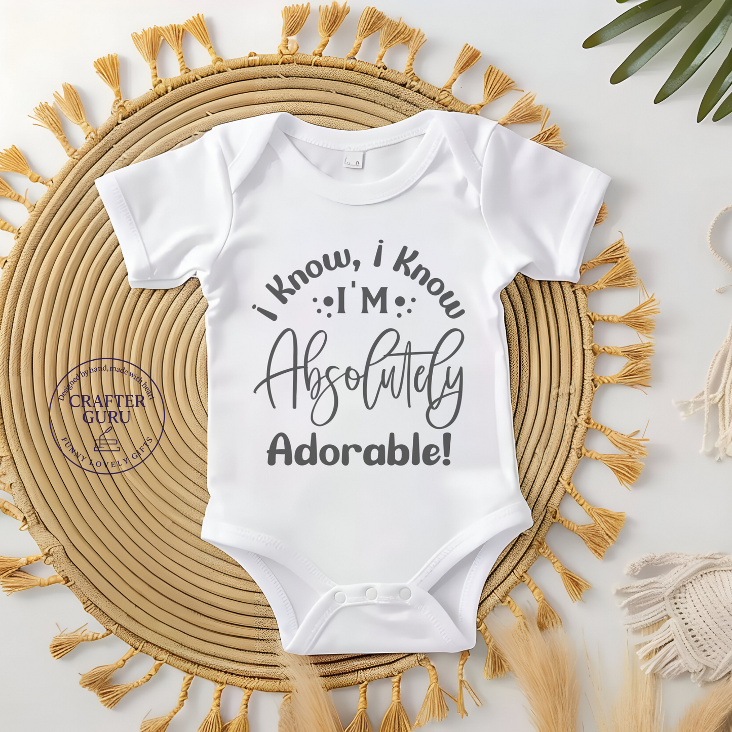 ✨ Absolutely Adorable – Confident & Cute (Baby Bodysuit)