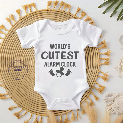 World’s Cutest Alarm Clock (Baby Bodysuit)