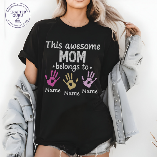 Custom Mom T-Shirt – This Awesome Mom (unisex Adult Tees)