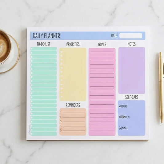 Rainbow Pastel Daily Planner Pad
