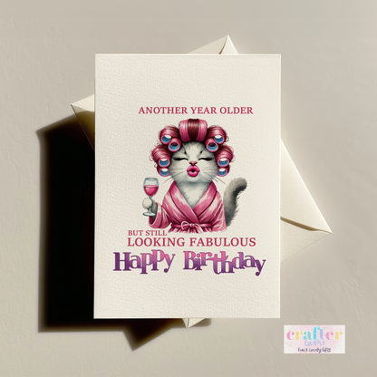 Another Year Older, But Still Looking Fabulous – Happy Birthday Cat Lady! Cards