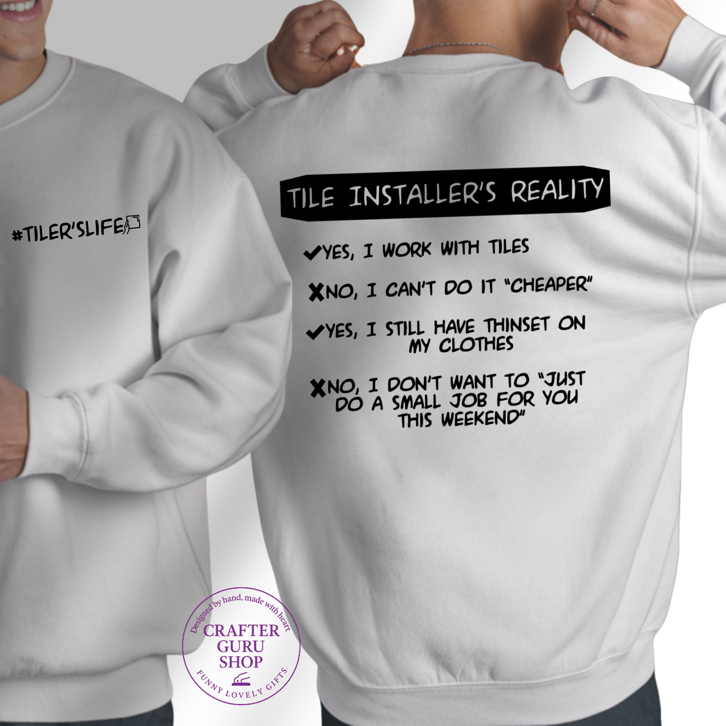 Tile Installer Humor Shirt | #TilersLife  (Adult Long Sleeve)