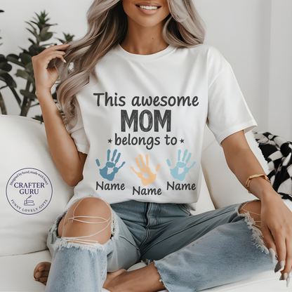 Custom Mom T-Shirt – This Awesome Mom (unisex Adult Tees)