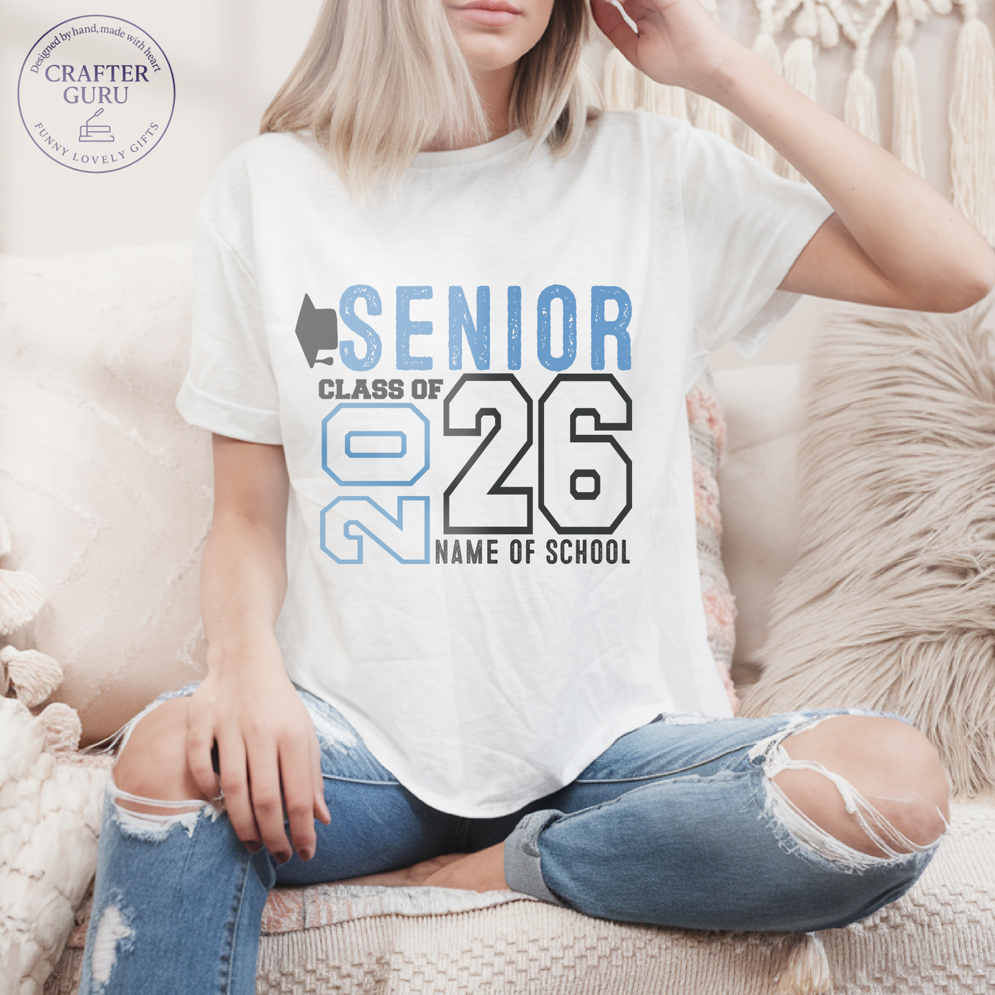 Class of 2026 Personalized Senior T-Shirt – Custom School Name Option (unisex Adult Tees)