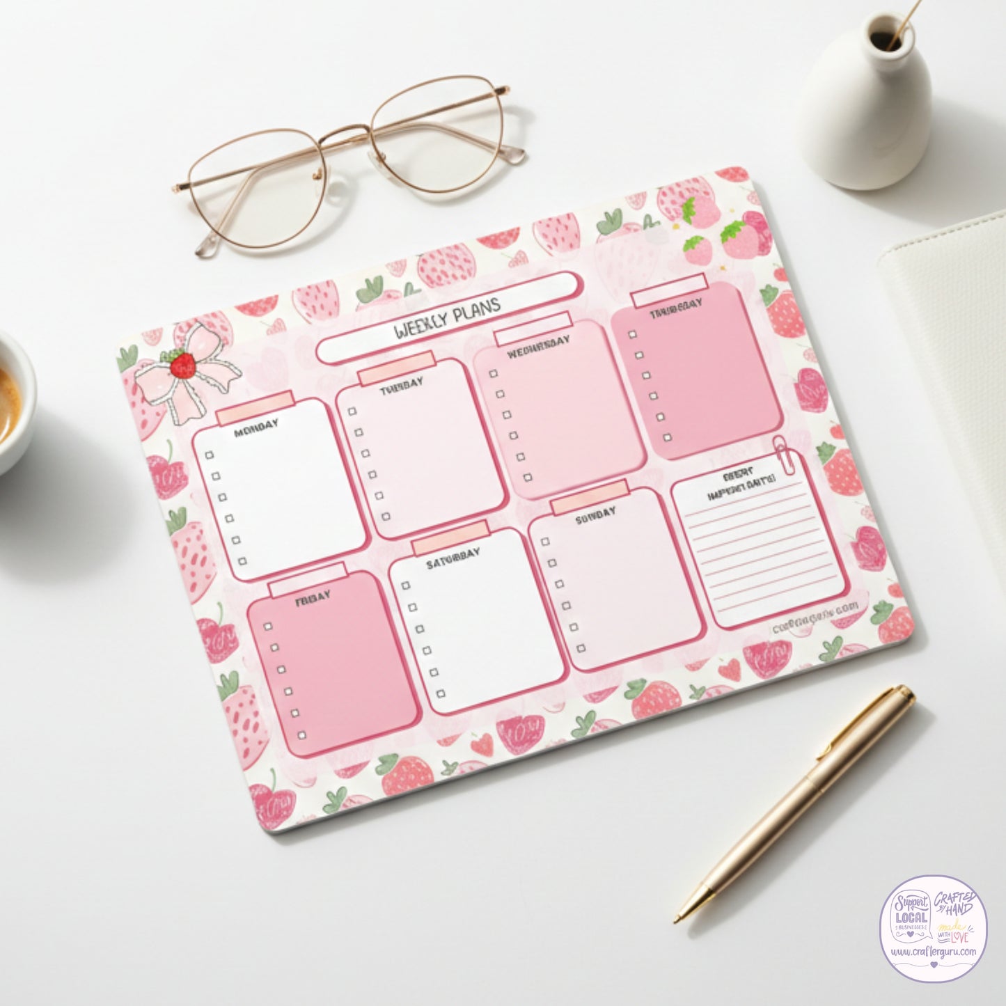 Berry Sweet Weekly Planner Pad
