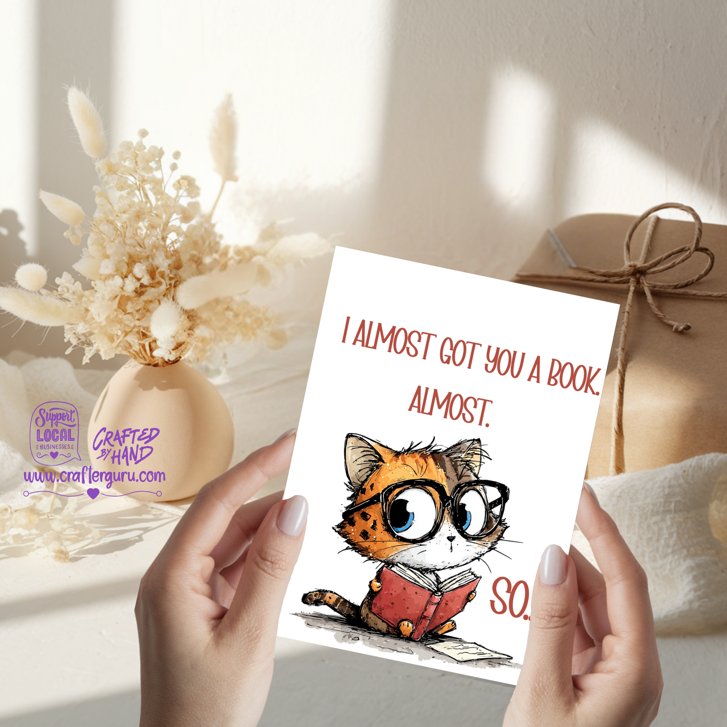 I Almost Got You a Book – Funny Valentine’s Day Card (Sticker Inside) VGC-002