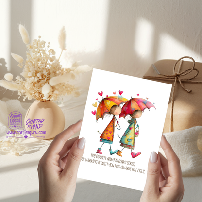 Walking Through Life Together – Meaningful Love & Friendship Card VGC-018