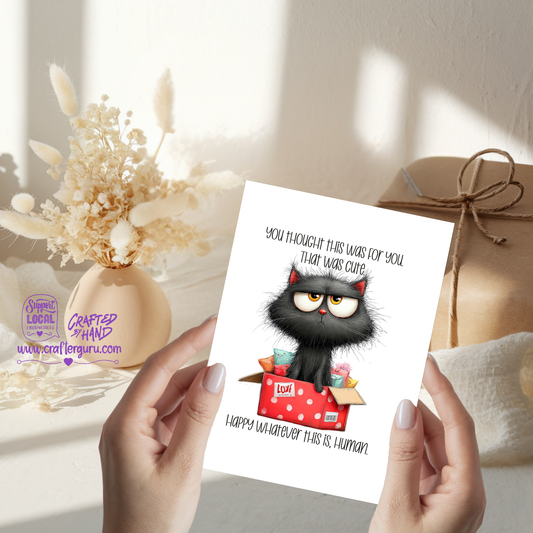 Happy Whatever This Is – Funny Cat Greeting Card VGC-024
