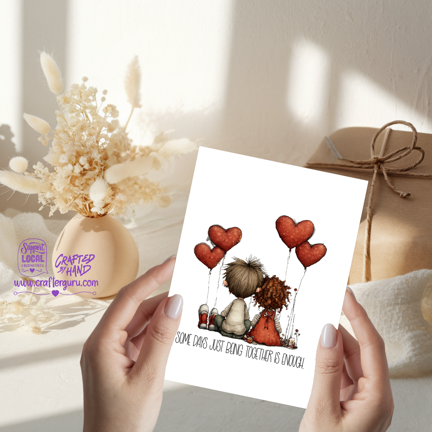 Just Being Together Is Enough – Meaningful Love Greeting Card VGC-013