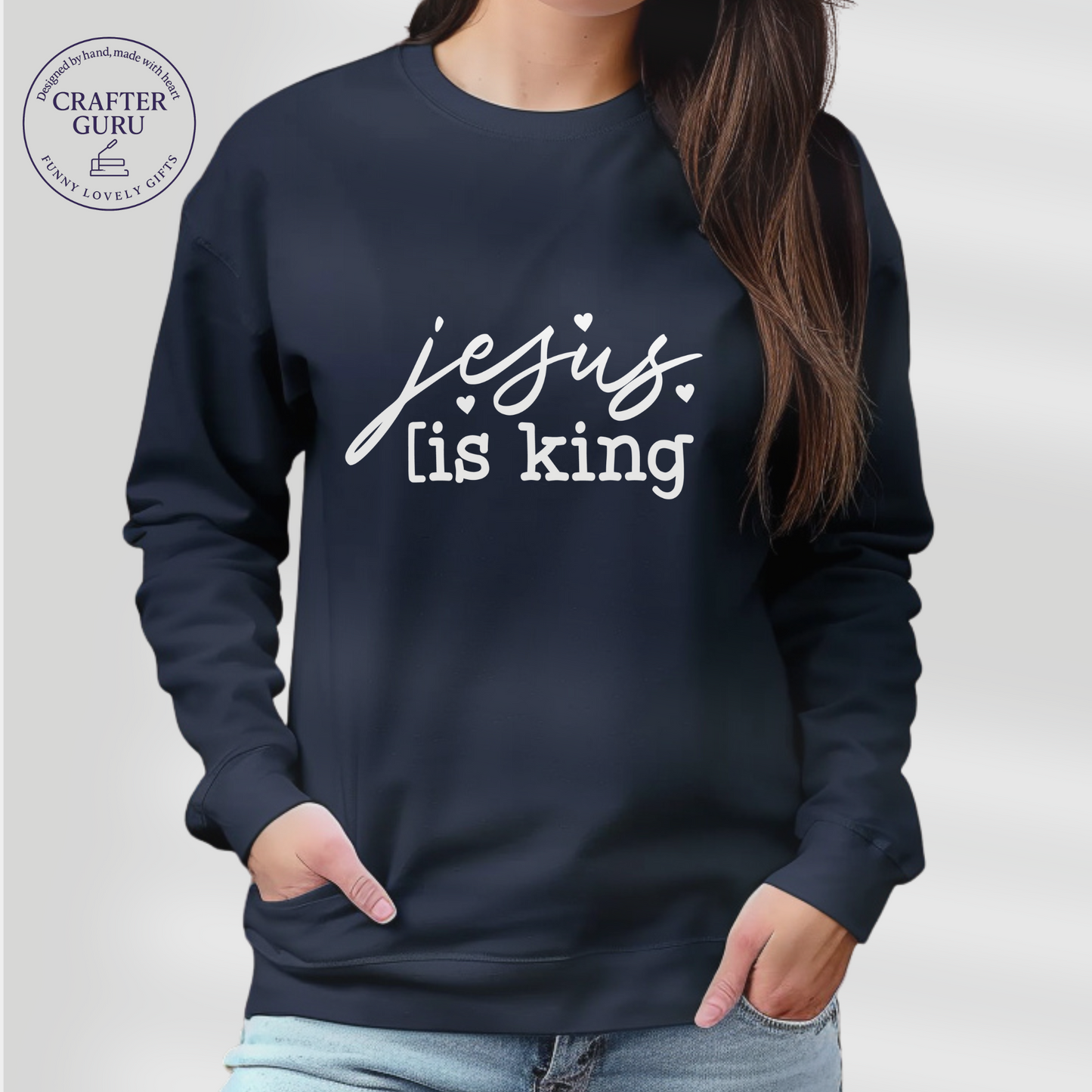 Jesus Is King – Minimalist Christian (Adult Long Sleeve)