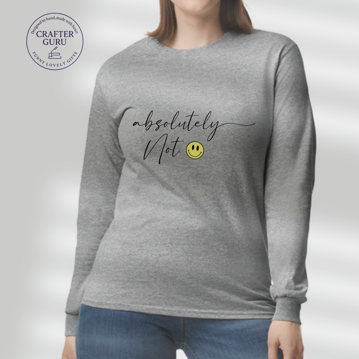 Absolutely Not 🙂 – Unisex Minimalist (Adult Long Sleeve)