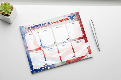 America This Week Planner Mockup