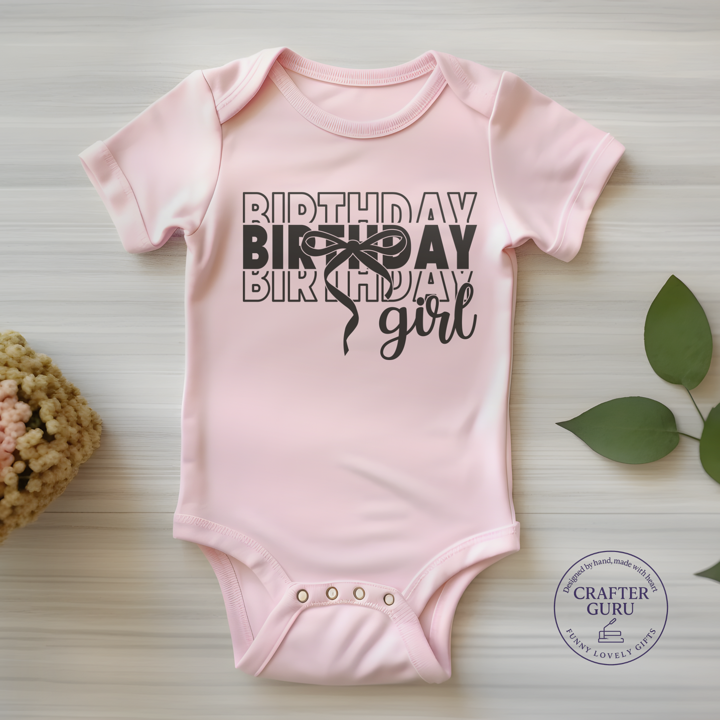 Birthday Girl Tee – Bow Edition (Baby Bodysuit)