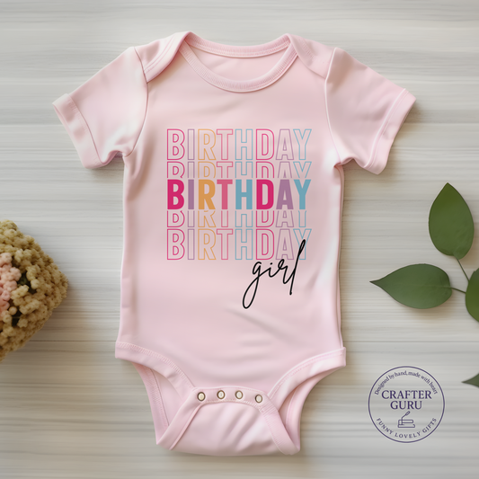 Birthday Girl Tee – Soft Pastels Edition (Baby Bodysuit)