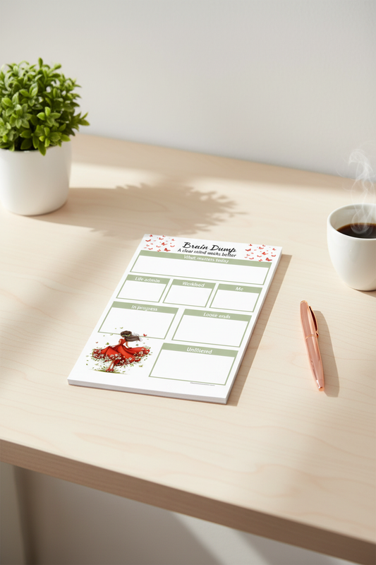 Brain Dump Notepad Mockup
