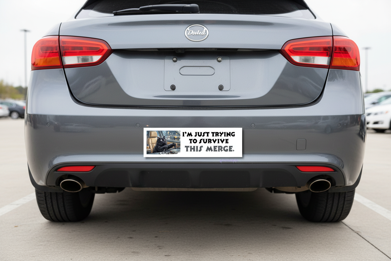 Cat Bumper Sticker en Bumper del Carro