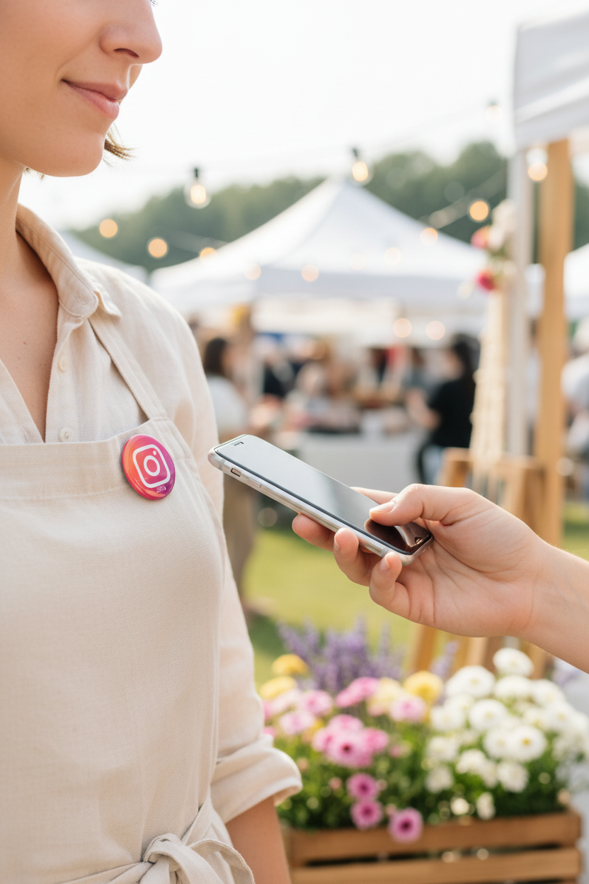 Craft Fair NFC Pin Lifestyle Photo